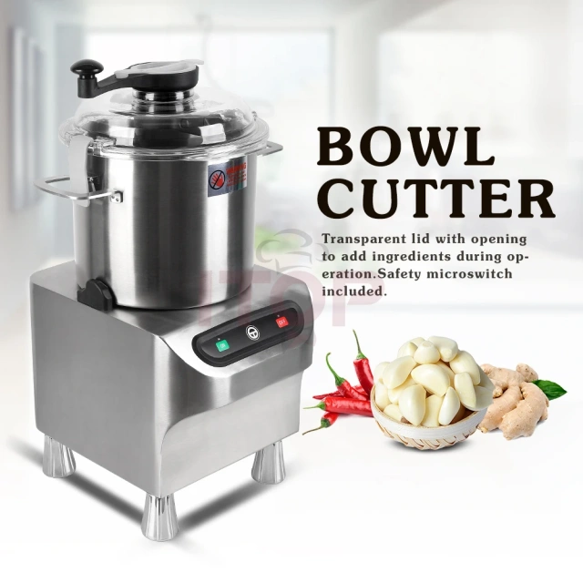 Single Speed Electric Commercial Multi-function Meat Vegetable Food Chopper Machine Bowl Cutter Mixer