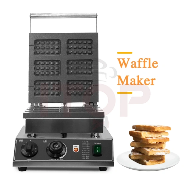 Oem Odm Electric 6pcs Honeycomb Waffle Pop Baker Rotating Nonstick 110v 220v Commercial Waffle Machine