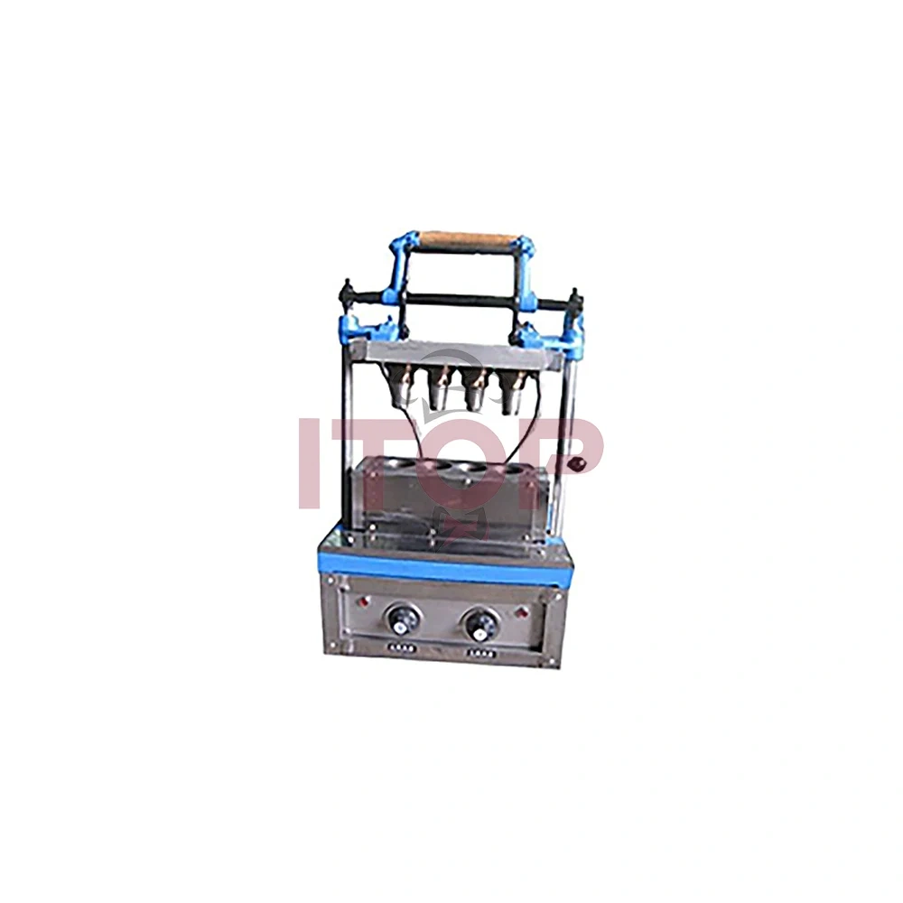 Ice Cream Cone Waffle Maker 4 Heads Crispy Egg Icecream Cone Automatic 100-200pcs/h Edible Waffle Cup Maker Machine
