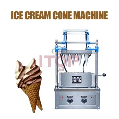 Ice Cream Cone Waffle Maker 4 Heads Crispy Egg Icecream Cone Automatic 100-200pcs/h Edible Waffle Cup Maker Machine