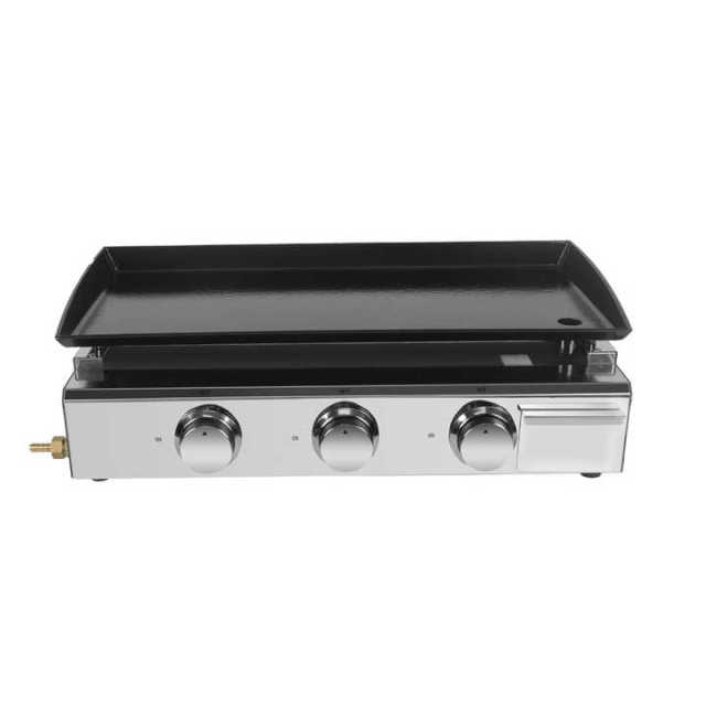 Outdoor Portable Table Top 7500W Barbecue Panini Stainless Steel Machine Gas Plancha Bbq Grill