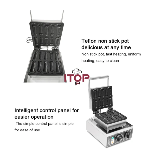 Electric Penis Waffle Maker Stainless Steel Industrial Mini Electric Stainless Bubble Egg Penis Waffle Makers