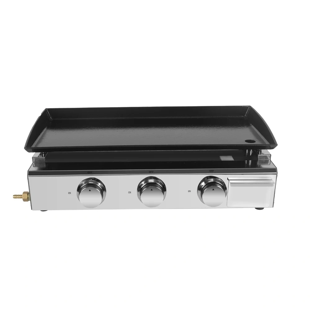 Outdoor Portable Table Top 7500W Barbecue Panini Stainless Steel Machine Gas Plancha Bbq Grill