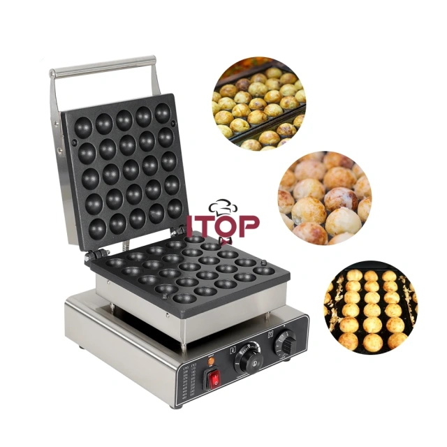 25 Holes Commercial Electric Ball Shape Waffle Maker Egg Waffle Machine