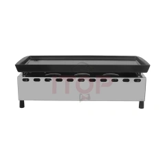 Outdoor Portable Table Top 7500W Barbecue Panini Stainless Steel Machine Gas Plancha Bbq Grill