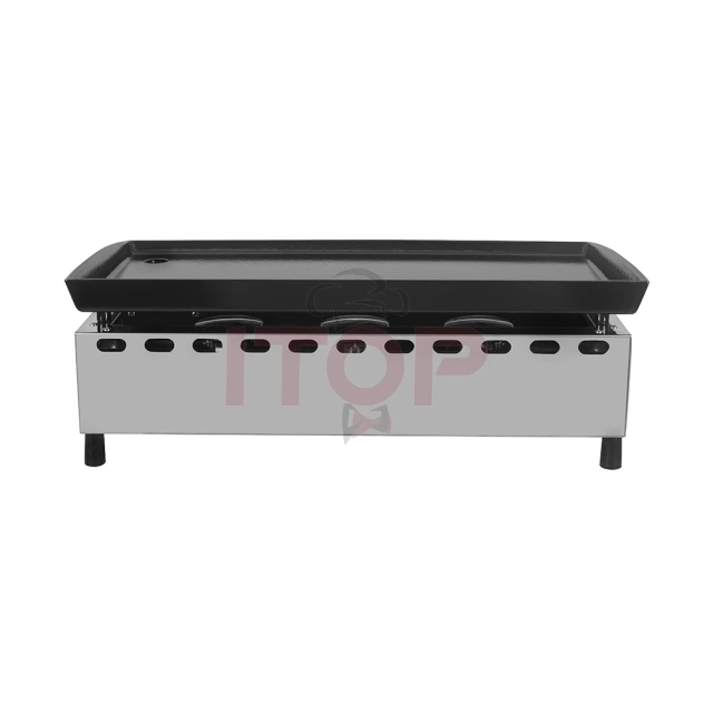Outdoor Portable Table Top 7500W Barbecue Panini Stainless Steel Machine Gas Plancha Bbq Grill