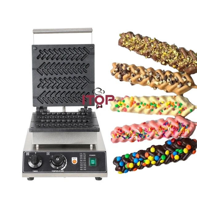 Electric Wheat Waffle Maker Machine Industrial Lolly Waffle Stick Maker Hong Kong Egg Waffle Maker