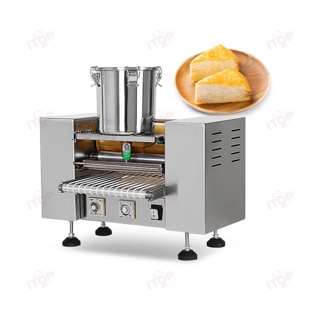 Intelligent Commercial Automatic Mille Crepe Cake Machine Automatic Thousand Layer Cake Skin Maker