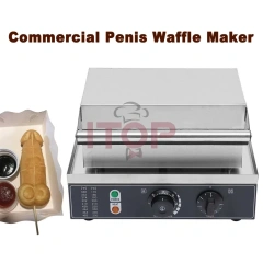 Commercial Stainless Steel Electric Waflera Maker Industrial Eagle Shaped Waffle Gaufrier Penis Shaped Waffle Machine