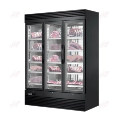 Dry Aging Refrigerator Three Glass Door Meat Dry Ager Cabinet Beef Dry Aging Refrigerator Meat Dry Ager Beef Refrigerator