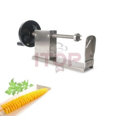 Spiral Ribbon Fry Cutter Potato Twister Semi-automatic Sprial Potato Tower Cutter Spiral Potato Cutting Machine