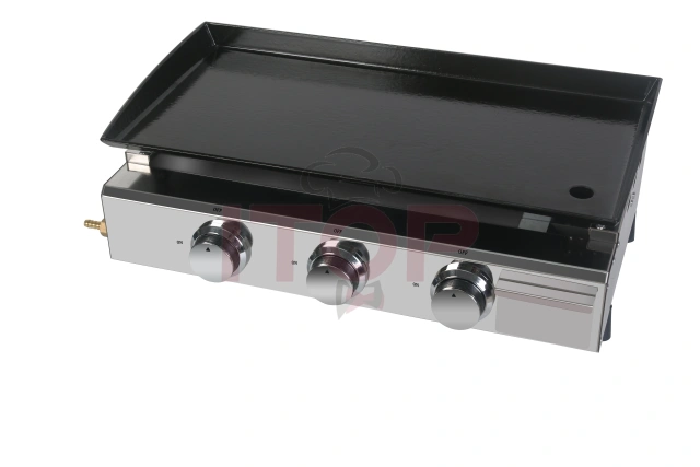 Outdoor Portable Table Top 7500W Barbecue Panini Stainless Steel Machine Gas Plancha Bbq Grill