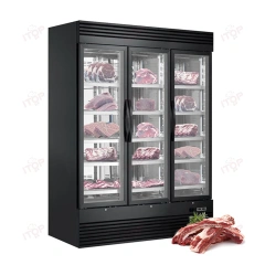 Dry Aging Refrigerator Three Glass Door Meat Dry Ager Cabinet Beef Dry Aging Refrigerator Meat Dry Ager Beef Refrigerator