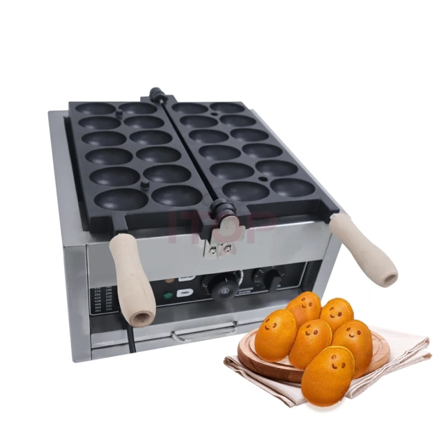 Electric Nice Smile Egg Shape Waffle Maker Pattern Stainless Steel Non Stick Automatic Commercial Waffle Machine