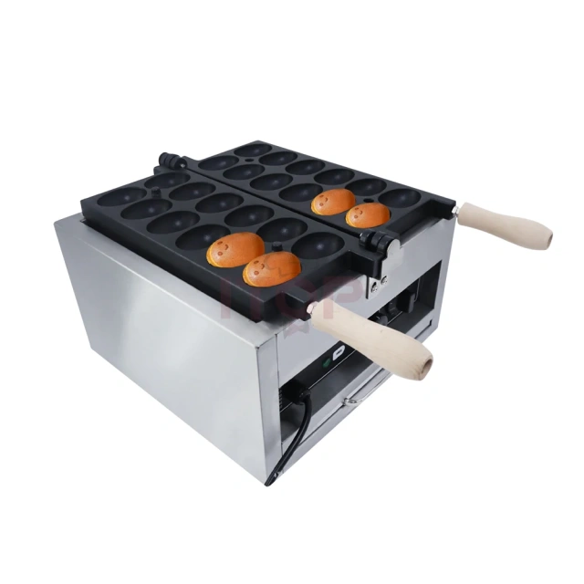 Electric Nice Smile Egg Shape Waffle Maker Pattern Stainless Steel Non Stick Automatic Commercial Waffle Machine