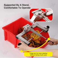 304 Stianless Steel Hand Crank Pineapple Peeling Machine Manual Pineapple Peeler With plastic basket