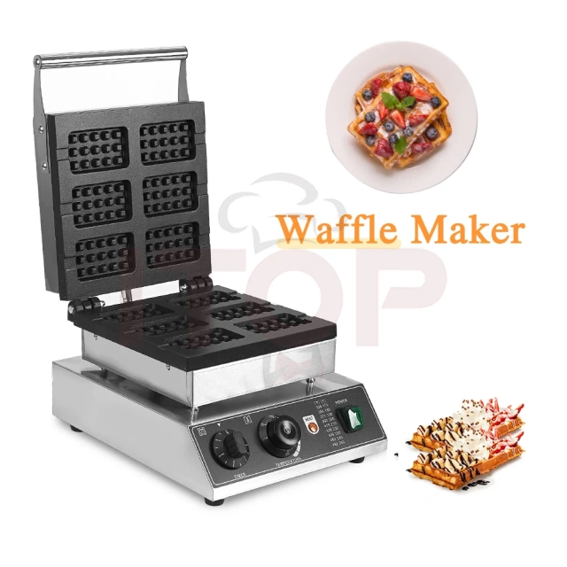 Oem Odm Electric 6pcs Honeycomb Waffle Pop Baker Rotating Nonstick 110v 220v Commercial Waffle Machine