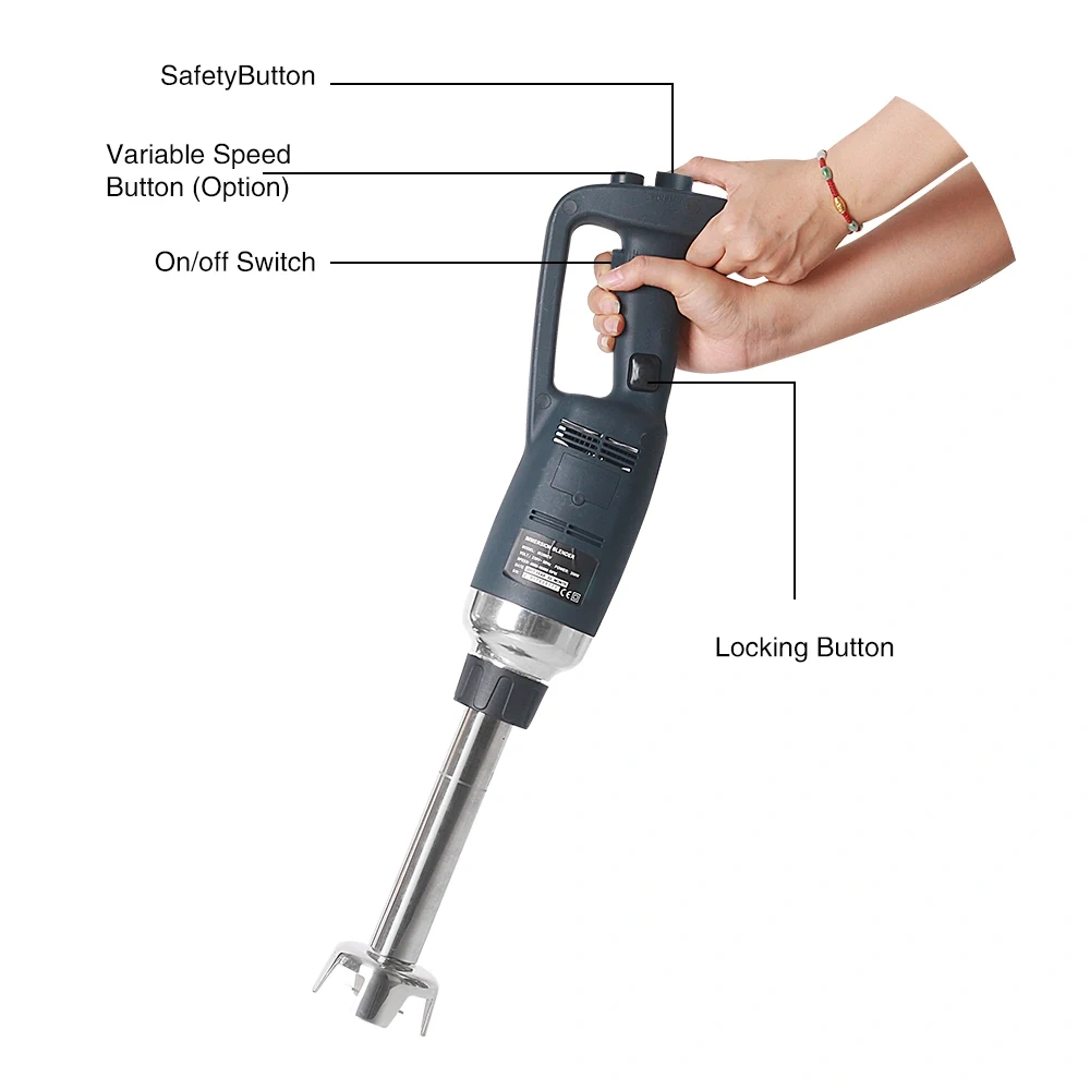Commercial Professional Hotel Restaurant Variable Speed 500W Handheld Immersion Stick Blender