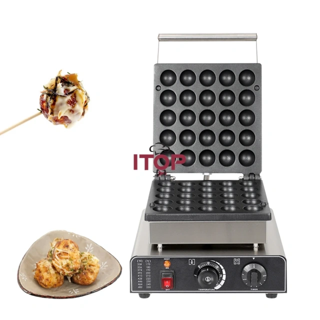 25 Holes Commercial Electric Ball Shape Waffle Maker Egg Waffle Machine