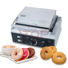 Ce 6 Holes Sweet Donuts Making Machine Doughnut Maker Round Ring Waffle Machine Electric Automatic Donut Maker