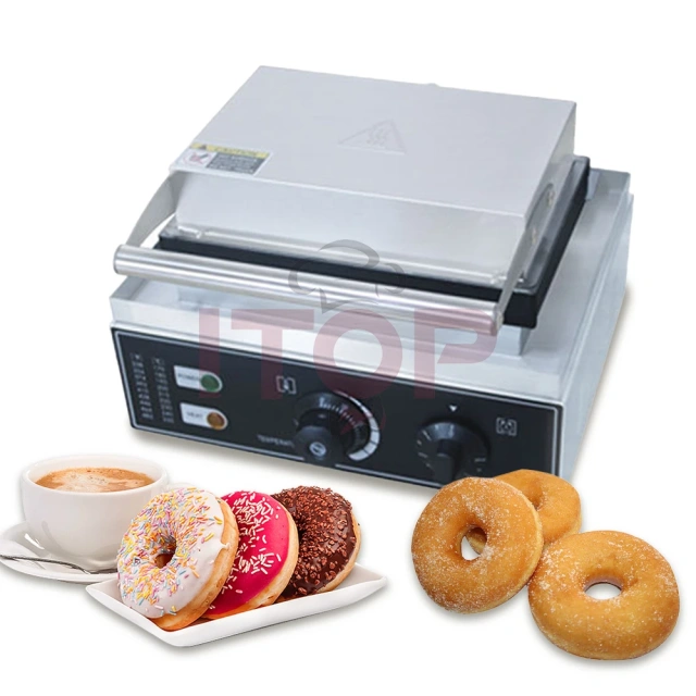 Ce 6 Holes Sweet Donuts Making Machine Doughnut Maker Round Ring Waffle Machine Electric Automatic Donut Maker