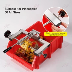 304 Stianless Steel Hand Crank Pineapple Peeling Machine Manual Pineapple Peeler With plastic basket