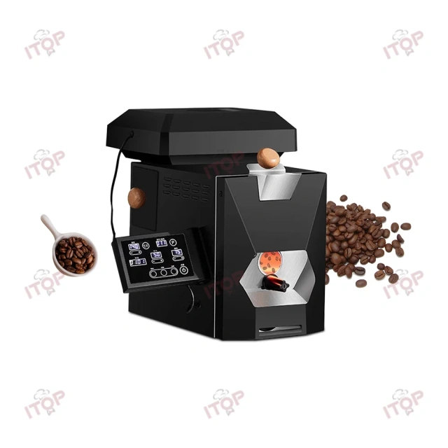 200g Automatic Commercial Bean Roast Machine Small Direct Fire Cafe Bean Baking Machine 9 Baking Curves