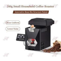 200g Automatic Commercial Bean Roast Machine Small Direct Fire Cafe Bean Baking Machine 9 Baking Curves