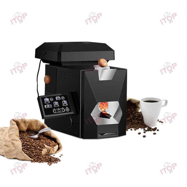 200g Automatic Commercial Bean Roast Machine Small Direct Fire Cafe Bean Baking Machine 9 Baking Curves