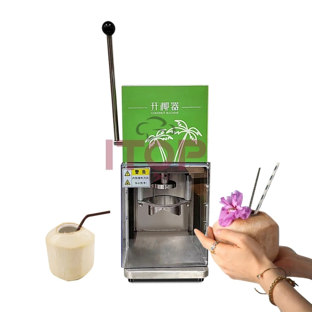 Coconut Top Cutting Machine Fresh Coconut Holes Opening Machine Drill Opener Semi Automatic Coconut Shell Opener