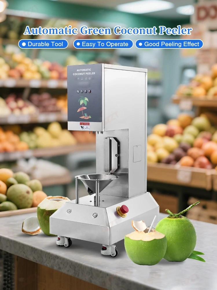 360pcs/H Commercial Green Coconut Automatic Peeler Industrial Fresh Coconut Skin Peeling Machine Tender Coco Husk Remover