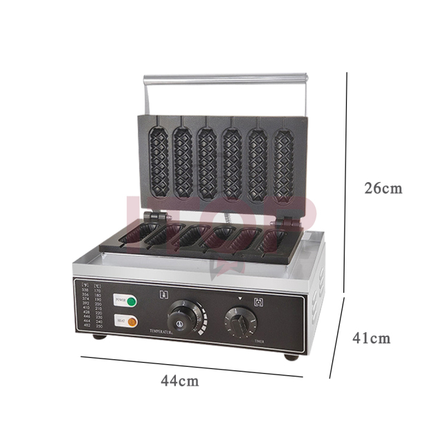 Stainless Steel Commercial Electric Crispy French Muffin Corn Dog Waffle Maker Machine Milk Crisp Stick Shapes Waffle Maker