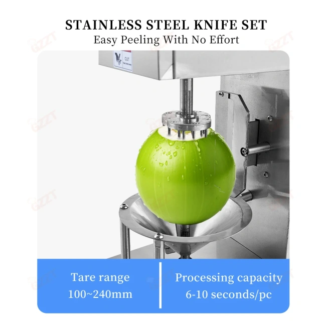 360pcs/H Commercial Green Coconut Automatic Peeler Industrial Fresh Coconut Skin Peeling Machine Tender Coco Husk Remover