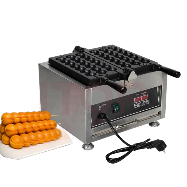 Bubble Skewer Waffle Stick Machine 7pcs Takoyaki Octopus Balls Machine Skewer String Waffle Grill Digital display control panel