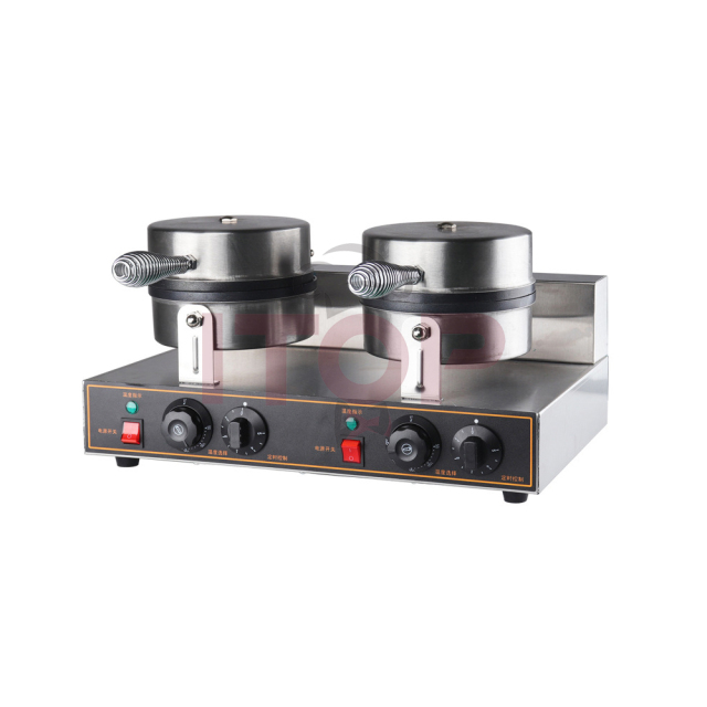 Stainless Steel Body Double Groups Electric Waffle Machine Commercial Belgian Waffle Maker