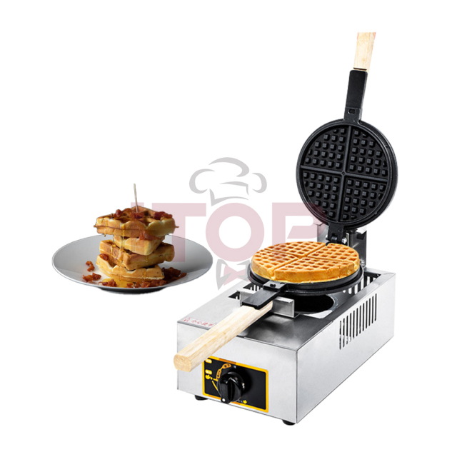 Wholesale Gas Industrial Commercial Waffle Maker Machine Single Head Gas Waffle Maker