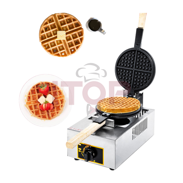 Wholesale Gas Industrial Commercial Waffle Maker Machine Single Head Gas Waffle Maker