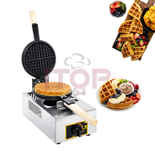 Wholesale Gas Industrial Commercial Waffle Maker Machine Single Head Gas Waffle Maker