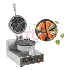 5 Pieces Heart shaped Rotating Bubble Waffle Machine Electric Rotate Egg Waffle Baker Belgian Waffle Maker