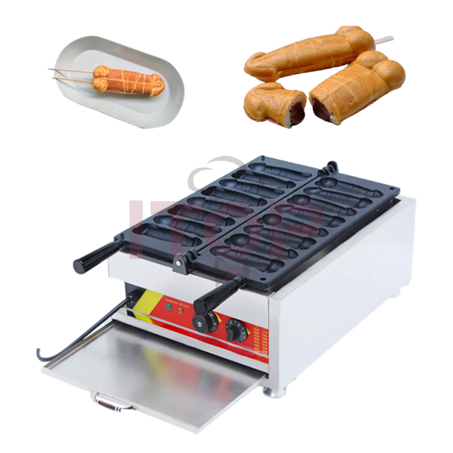 Taiwan Penis Waffle Maker Commercial 8pcs Waffle Cone Maker Machine Commercial Penis Waffle Cone Baker