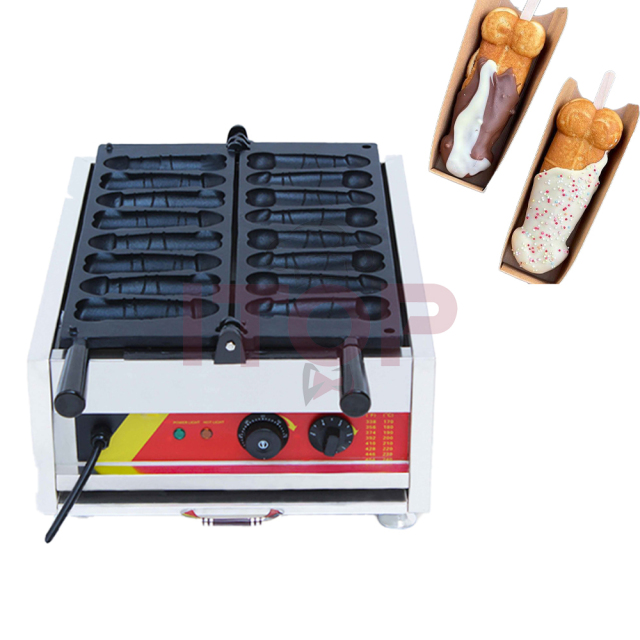 Taiwan Penis Waffle Maker Commercial 8pcs Waffle Cone Maker Machine Commercial Penis Waffle Cone Baker