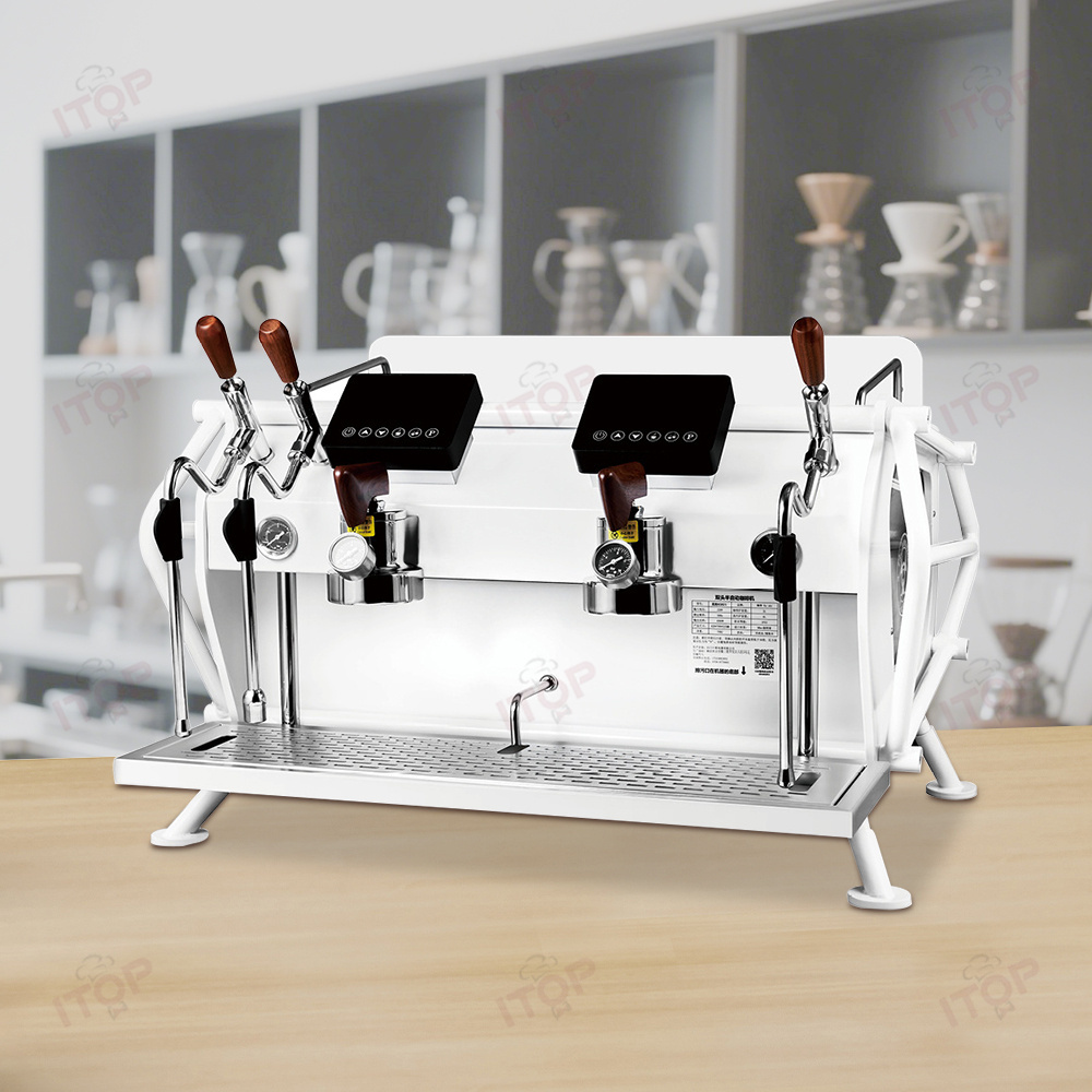 2 Groups Commercial Professional Coffee Machine 3 Independent Boilers Italian Espresso Coffee Maker For Coffee Shop Restuarent