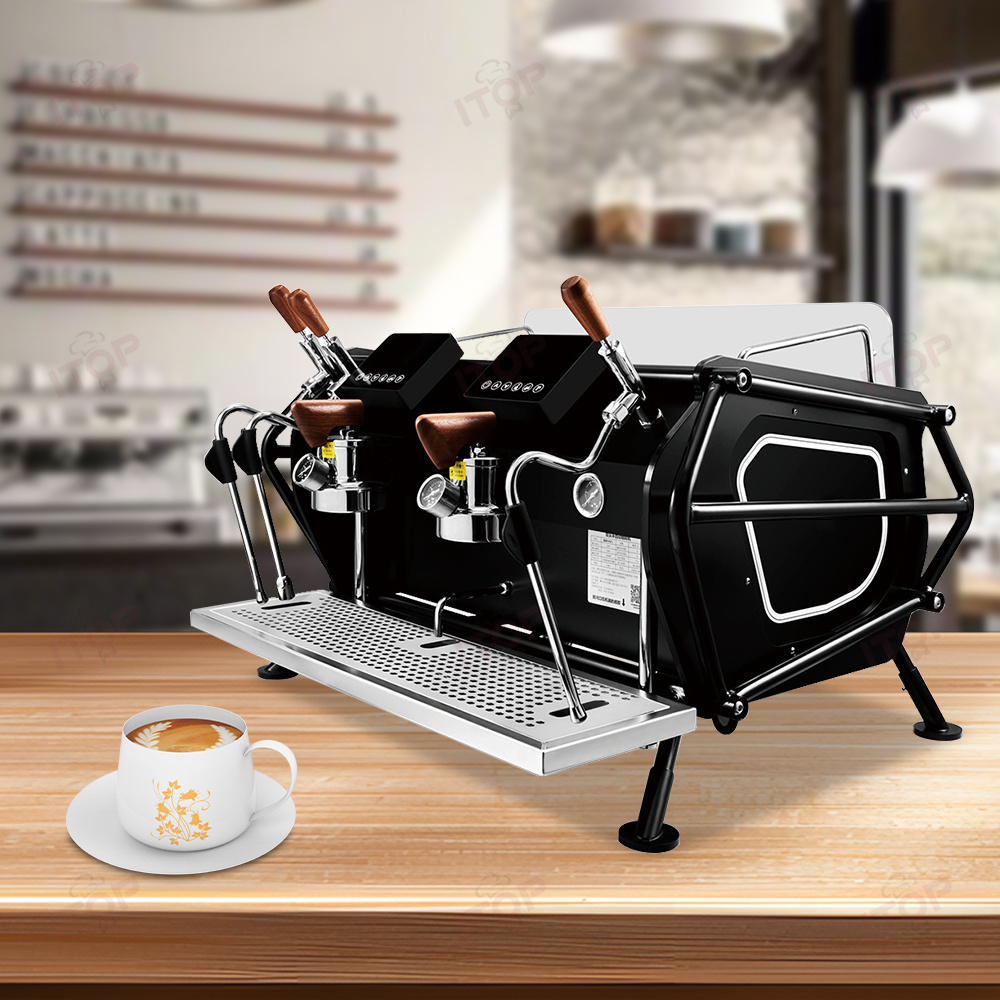 2 Groups Commercial Professional Coffee Machine 3 Independent Boilers Italian Espresso Coffee Maker For Coffee Shop Restuarent