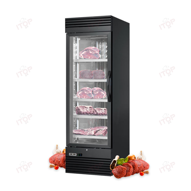 500L Single Door Display Cheese Meat Aging Curing Cabinet Salami Steak Ager Dry Age Fridge Beef Dry Aging Refrigerator
