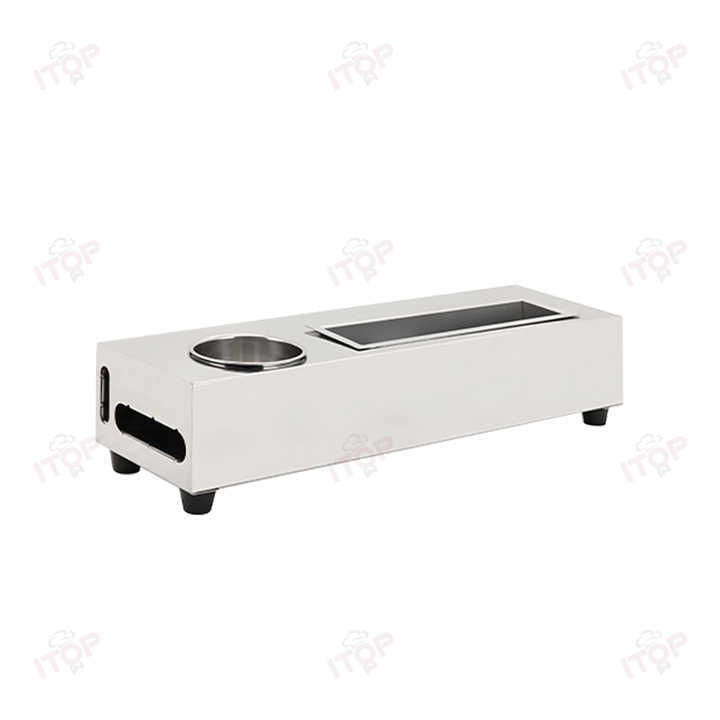 Stainless Steel Storage Box Spatula Wooden Crepe Spreader Cleaning Brusher For Sale