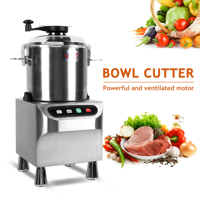 Low High Speed Commercial Stainless Steel Food Processor 5-12l Electric Meat Vegetable Food Chopper Tank