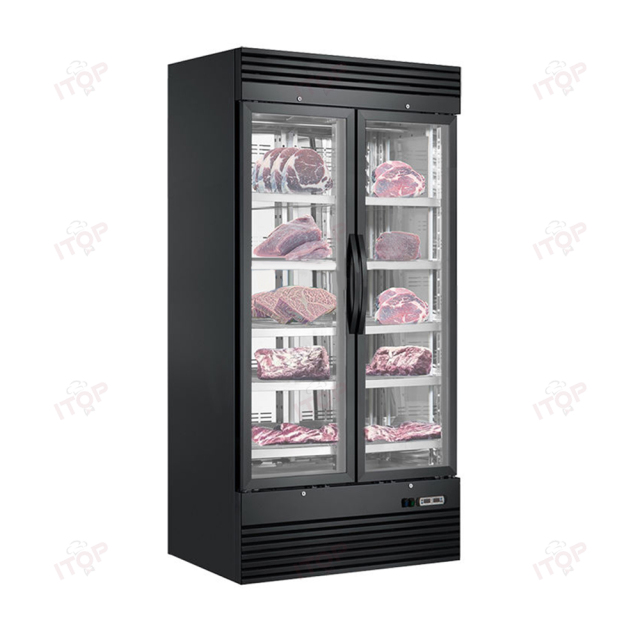 2-Door 1000L Volume Dry Age Fridge Beef Ager Commercial Salami Aging Fridge Dry Chest Freezers