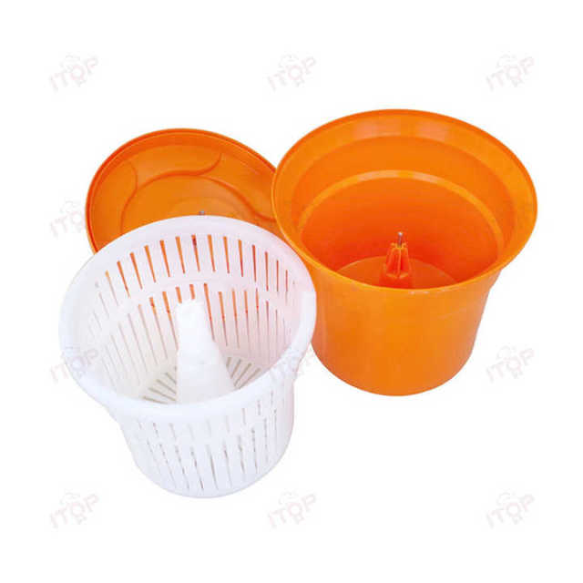 12l 25l Barrel Pp Plastic Manual Shaking Vegetable Fruit Drain Basket Salad Spinner Dryer Commercial Salad Spinner