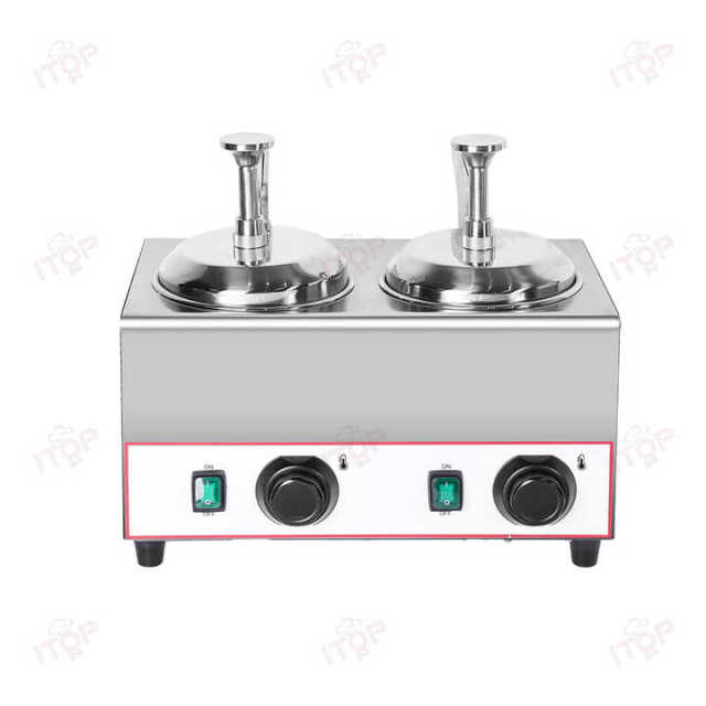 Upgrade Model Commercial Electric Sauce Warmer 2l+2l Nacho Cheese Warmer Dispenser Single Head Fruit Jam Warmer Pump Dispenser