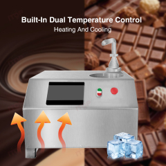 With Cooling Compressor Chocolate Temper Machine Chocolate Automatic Stirring Heating Melting Mixing Spraying Cooling Machine